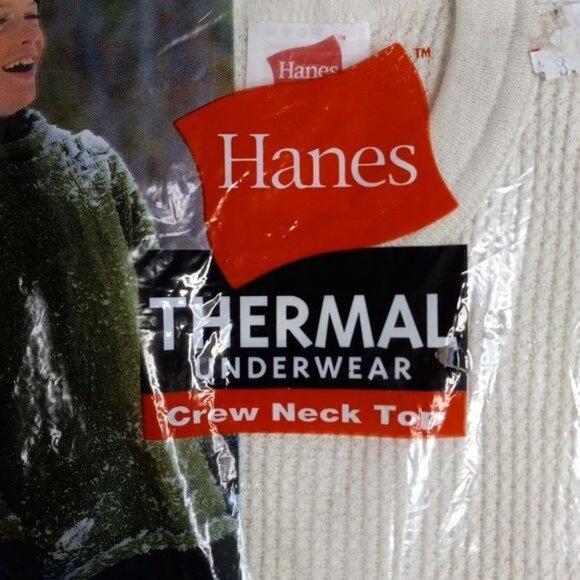 Hanes XS 4/5 Boys Thermal Underwear Crew Neck Top Shirt 2 Packs (1 is open) NEW - Picture 2 of 5